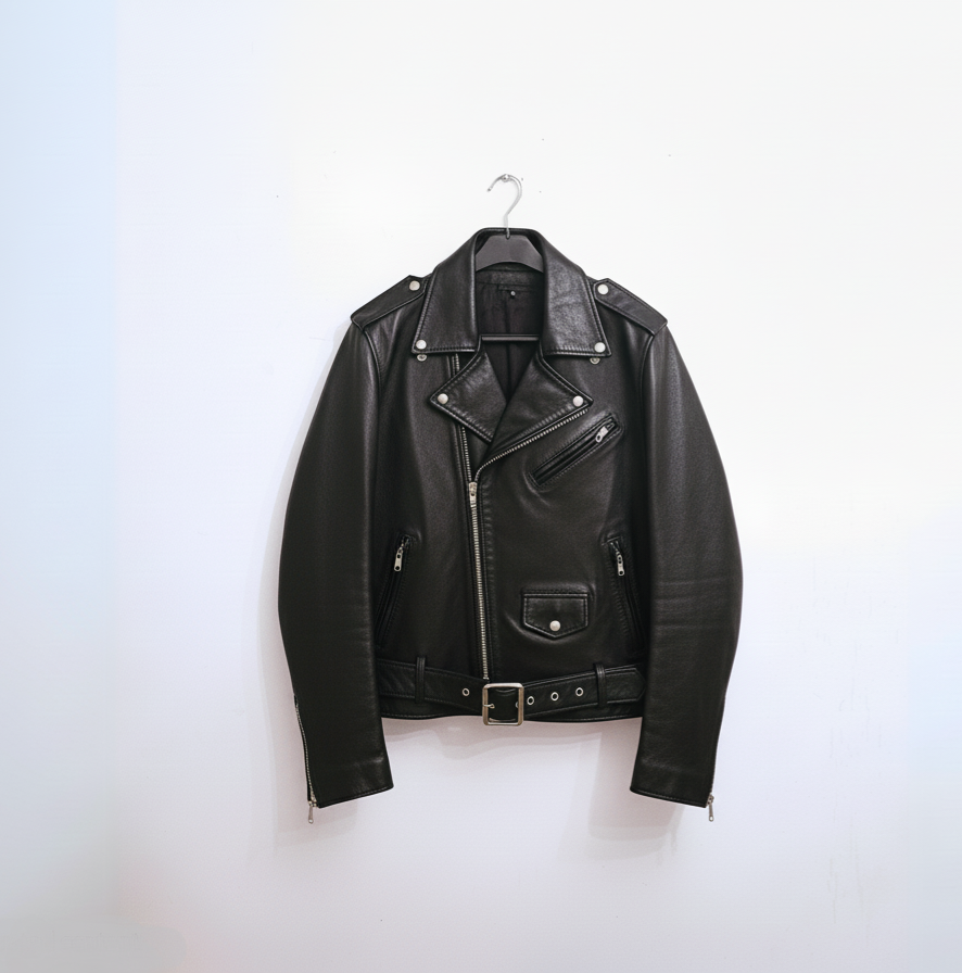 Leather 'Hopeless Romantic' Vampire biker jacket
